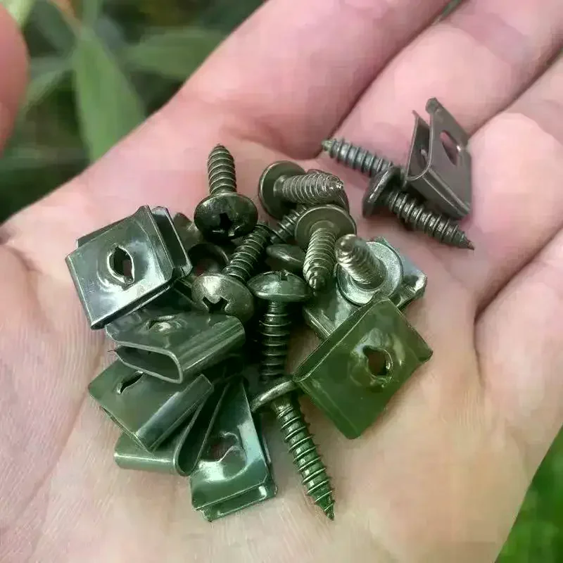50Pcs Car Metal Fastener Clips and Screws Set U Type Rustproof Clips for Body Trim Bumper Doors
50Pcs Car Metal Fastener Clips and Screws Set U Type Rustproof Clips for Body Trim Bumper Doors