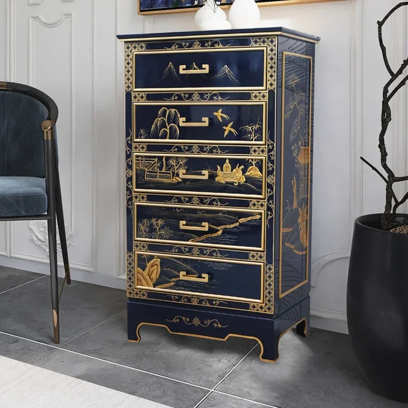 Decorative Entrance Chest of Drawers Solid Wood Multi-Drawer Painted Multi-Function Locker Large
Decorative Entrance Chest of Drawers Solid Wood Multi-Drawer Painted Multi-Function Locker Large