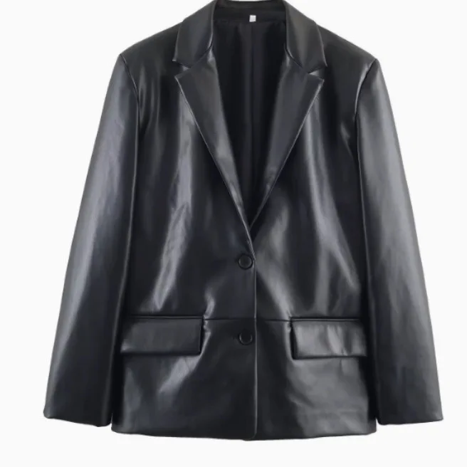Women's Fashion Casual Straight Leather Effect Blazer HYQD
Women's Fashion Casual Straight Leather Effect Blazer HYQD