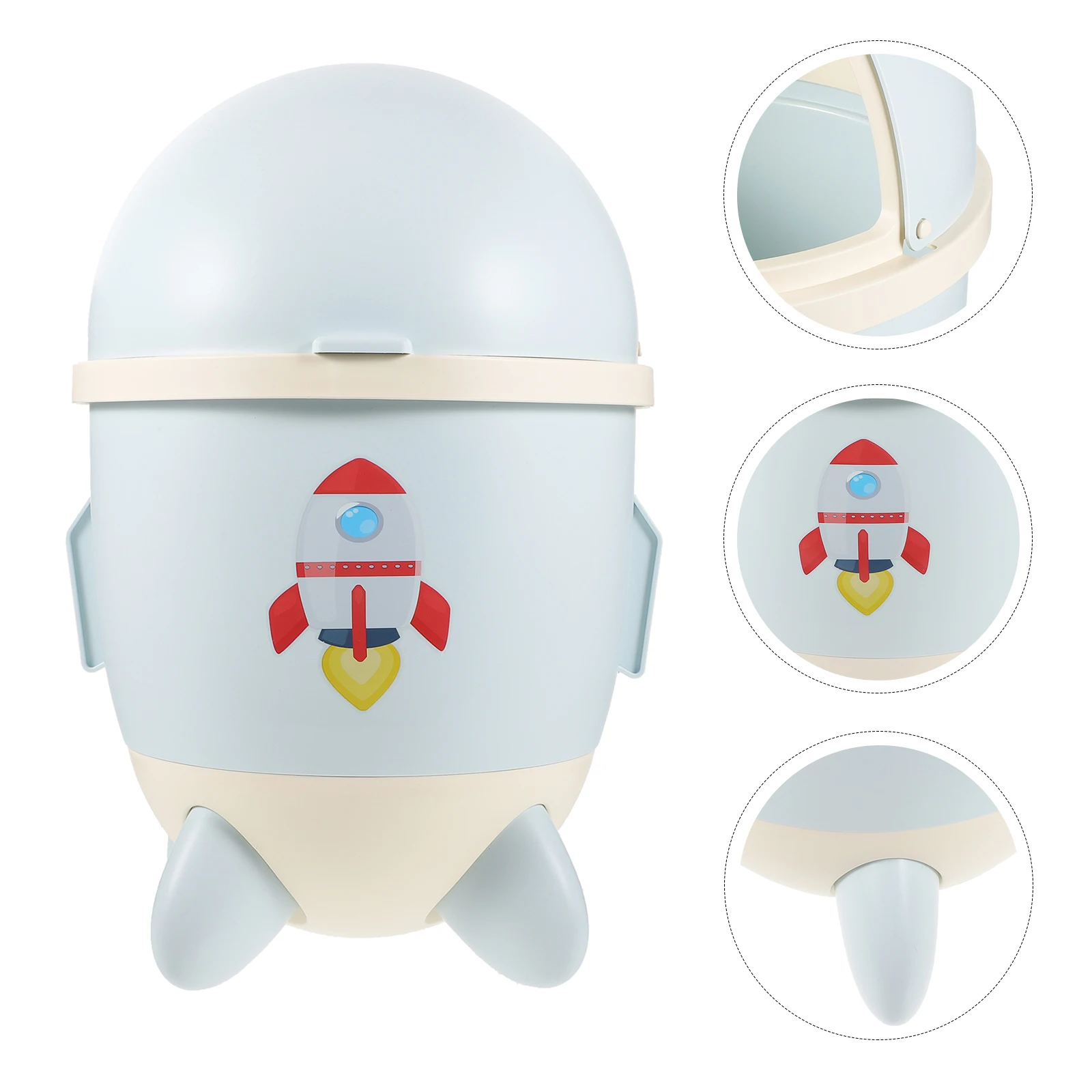 1pc Chic Trash Bin Rocket Swing Lid Garbage Can Bathroom Kitchen Home Silent Close Plastic Waste Container
1pc Chic Trash Bin Rocket Swing Lid Garbage Can Bathroom Kitchen Home Silent Close Plastic Waste Container