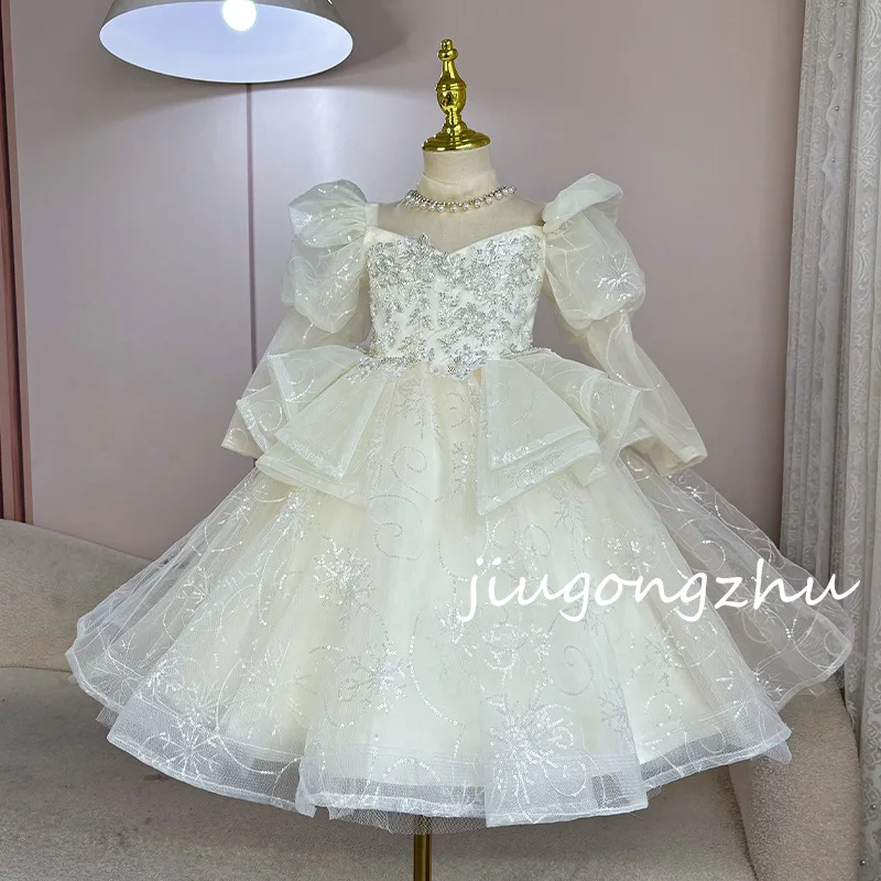 Children's Princess Dress2025Spring Female Host Flower Girl Wedding Dress Girl Piano Performance Birthday Princess Dress
Children's Princess Dress2025Spring Female Host Flower Girl Wedding Dress Girl Piano Performance Birthday Princess Dress