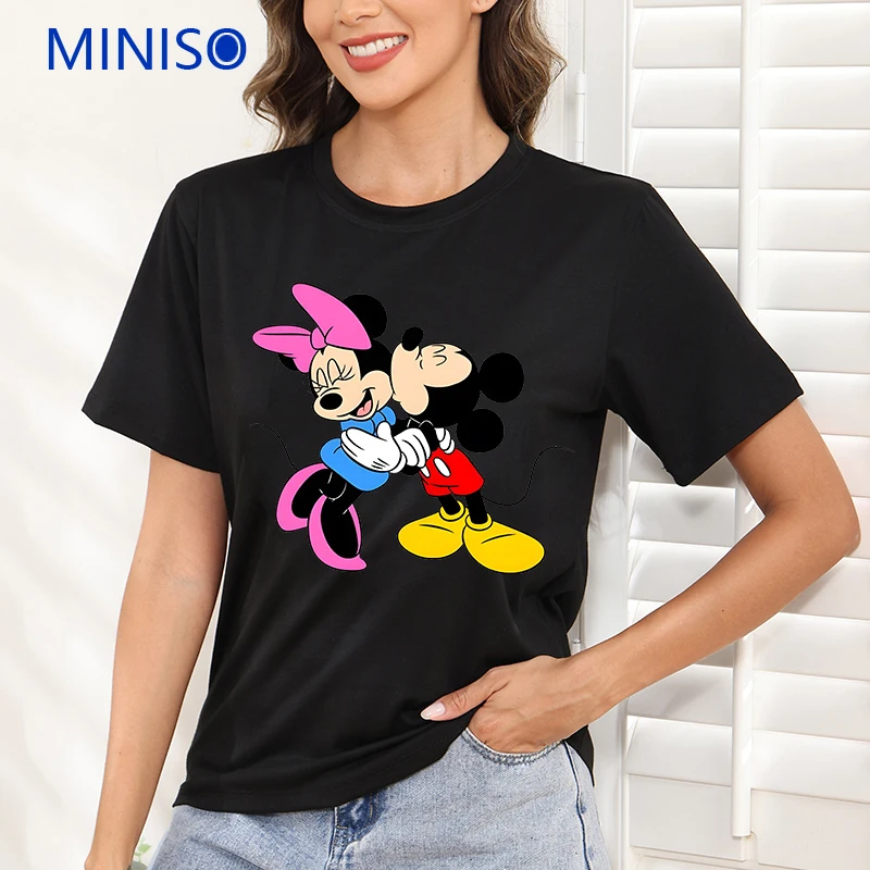 Tops & Tees Disney Mickey Minnie Printed Loose Clothing Custom T Shirt Brands Women's Summer Dress Ladies Cartoon Clothes Trends
Tops & Tees Disney Mickey Minnie Printed Loose Clothing Custom T Shirt Brands Women's Summer Dress Ladies Cartoon Clothes Trends