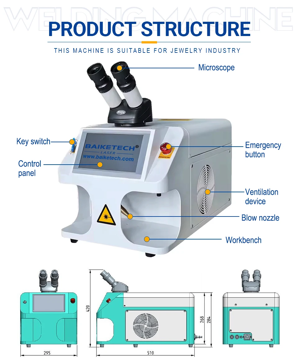 Portable YAG Laser Jewelry Welder for Bracelet Ring Necklace Repair - Desktop Gold Silver Welding Machine for Home Workshop Use
Portable YAG Laser Jewelry Welder for Bracelet Ring Necklace Repair - Desktop Gold Silver Welding Machine for Home Workshop Use