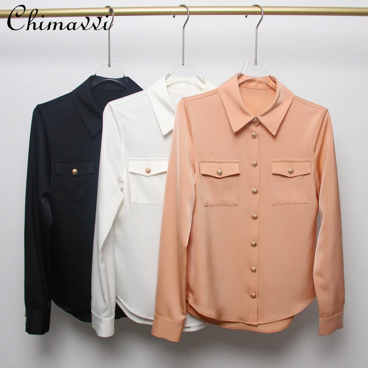 2025 Spring and Autumn New Fashion Long Sleeve Satin Shirt Women's Commuting Elegant Casual High-end Blouse Tops All-match
2025 Spring and Autumn New Fashion Long Sleeve Satin Shirt Women's Commuting Elegant Casual High-end Blouse Tops All-match