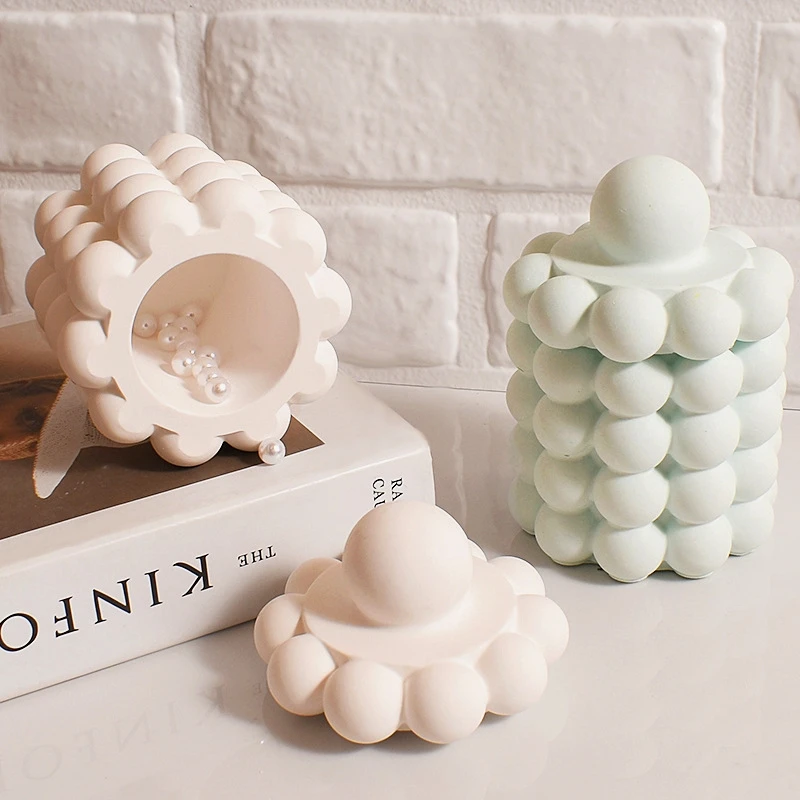 Round Bubbles Shape Plaster Storage Box Silicone Molds DIY Candle Cup Storage Jar Home Decoration Mold
Round Bubbles Shape Plaster Storage Box Silicone Molds DIY Candle Cup Storage Jar Home Decoration Mold