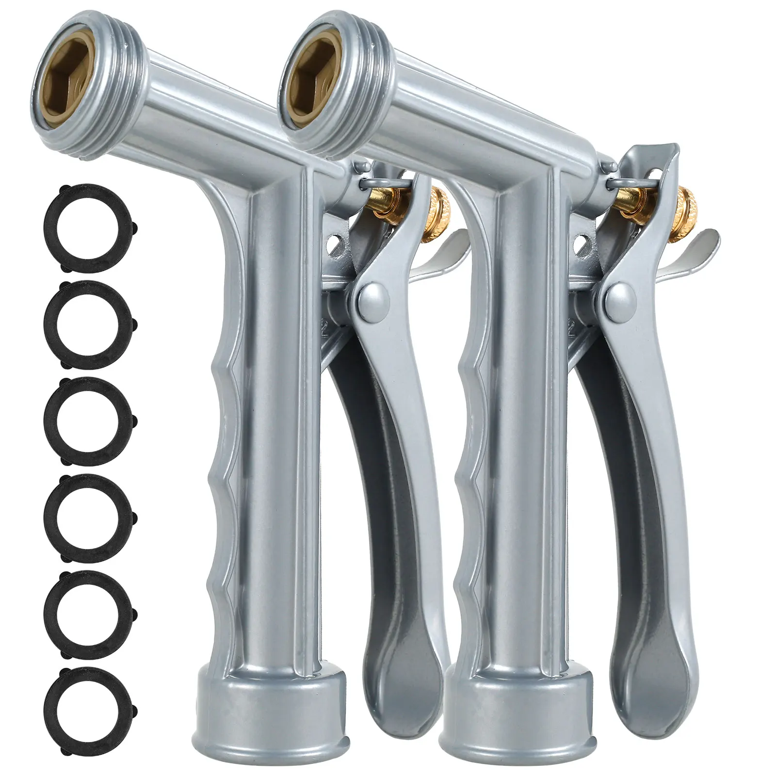 2Pcs Garden Hose Nozzle Zinc Alloy High Pressure Nozzle Adjustable Water Hose Sprayer with 3/4inch Thread Garden Cleaning Nozzle
2Pcs Garden Hose Nozzle Zinc Alloy High Pressure Nozzle Adjustable Water Hose Sprayer with 3/4inch Thread Garden Cleaning Nozzle