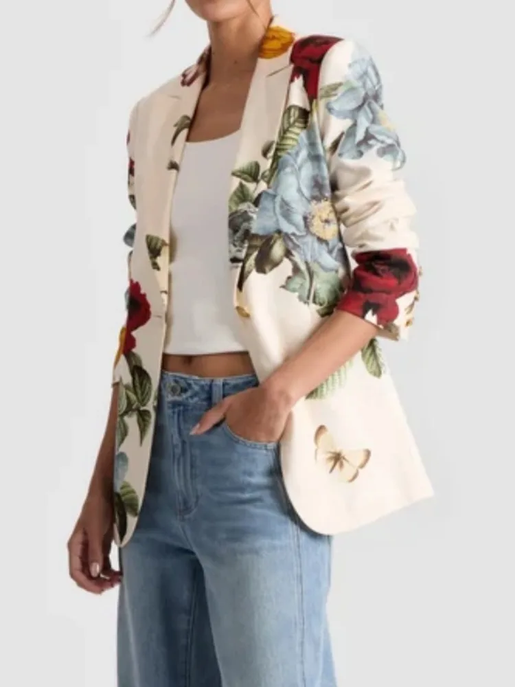 UOOZEE Office Lady Commute Formal Suits Jackets 2025 New Women Elegant Floral Printed Single Button Long Sleeves Lapel Blazers
UOOZEE Office Lady Commute Formal Suits Jackets 2025 New Women Elegant Floral Printed Single Button Long Sleeves Lapel Blazers