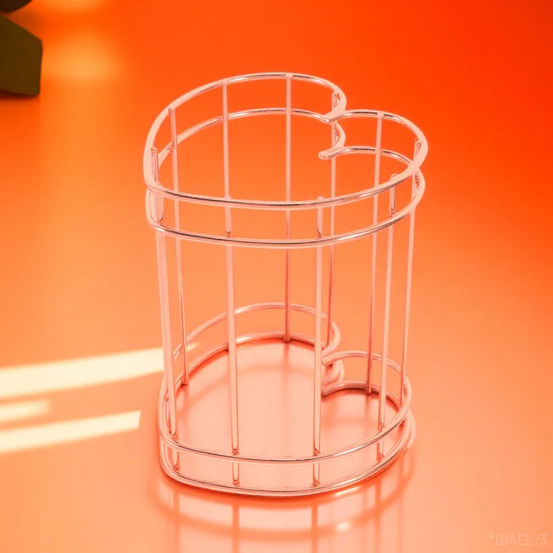 Creative Heart Shape Pen Holder Metal Desk Organizer Smooth Texture Practical Pencil Storage Adornment Office Supplies 
Creative Heart Shape Pen Holder Metal Desk Organizer Smooth Texture Practical Pencil Storage Adornment Office Supplies