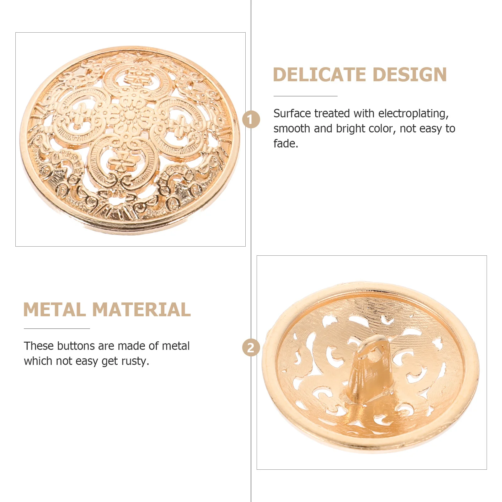 30pcs 25Mm Metal Buttons Hollow Out Rustproof Durable Jackets Jeans Hats Diy Craft Decoration Light Golden Sewing Fastener
30pcs 25Mm Metal Buttons Hollow Out Rustproof Durable Jackets Jeans Hats Diy Craft Decoration Light Golden Sewing Fastener