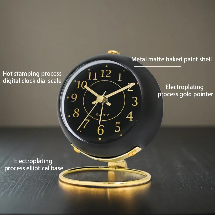1pc 3.5-inch Nordic Creative Simple Decoration Alarm Clock New Desktop Bedhead Silent Night Light pointer Clock (Battery free)
1pc 3.5-inch Nordic Creative Simple Decoration Alarm Clock New Desktop Bedhead Silent Night Light pointer Clock (Battery free)