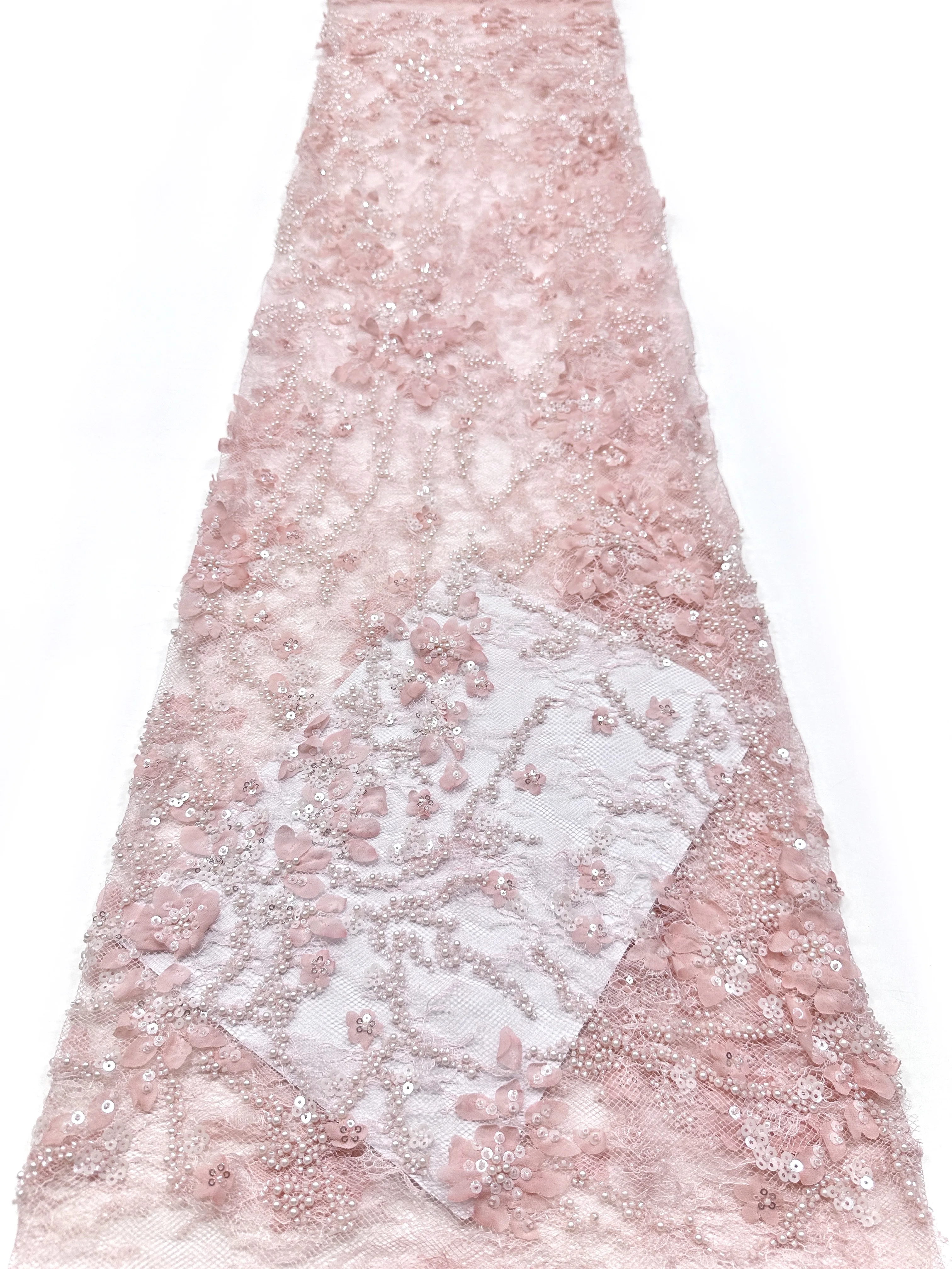 Luxury Pink Sequins Tube Beads Lace Fabric For Wedding 2026 New Design French African Tulle Mesh Lace For Evening Dress
Luxury Pink Sequins Tube Beads Lace Fabric For Wedding 2026 New Design French African Tulle Mesh Lace For Evening Dress