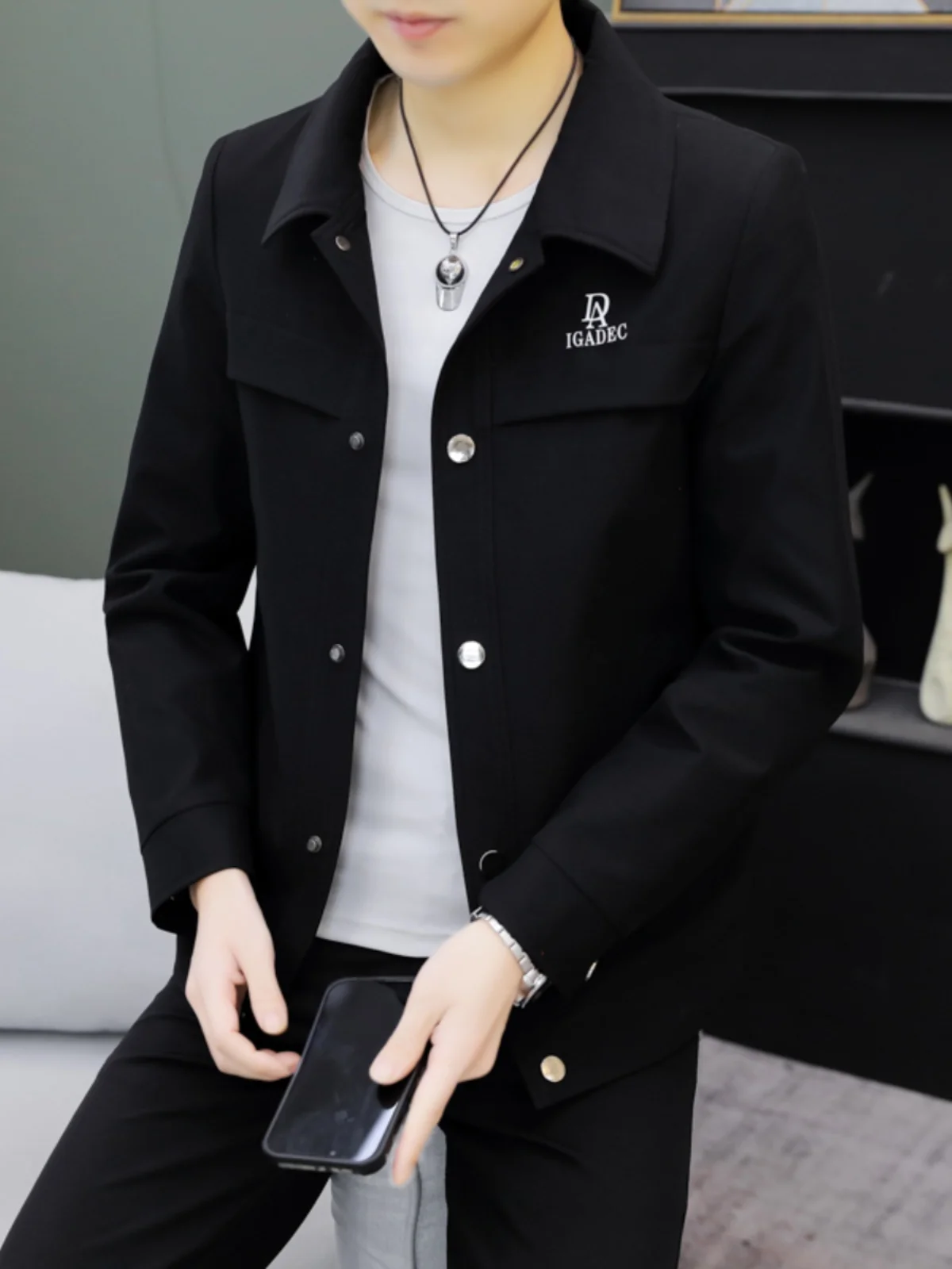 Casual Men's Jacket Spring New Style Turn-down Collar Slim Fit Outerwear Leisure Top Open Cardigan Handsome Spring Autumn Hig...
Casual Men's Jacket Spring New Style Turn-down Collar Slim Fit Outerwear Leisure Top Open Cardigan Handsome Spring Autumn Hig...
