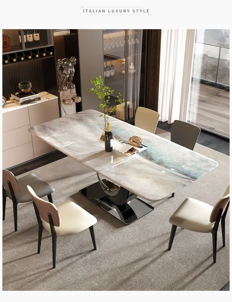 Light Luxury Rectangular Dining Tables and Chairs Set Natural Luxury Stone Marble
Light Luxury Rectangular Dining Tables and Chairs Set Natural Luxury Stone Marble