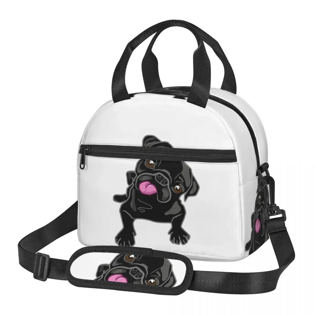 Tongues Out Because Black Pug Lunch Bags Insulated Bento Box Portable Lunch Tote Picnic Bags Cooler Bag for Woman Travel
Tongues Out Because Black Pug Lunch Bags Insulated Bento Box Portable Lunch Tote Picnic Bags Cooler Bag for Woman Travel