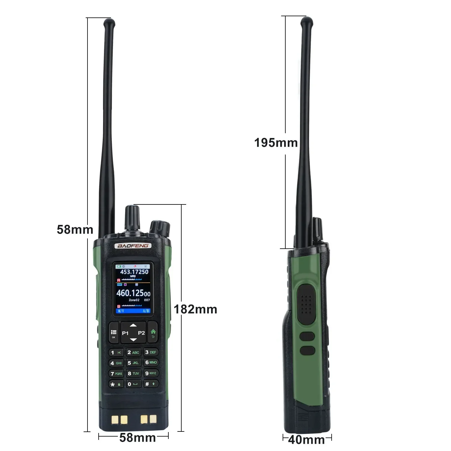 Baofeng UV-32 Walkie Talkie Air Band 10W GPS Amateur FM Two Way Radio with 2.0" HD Screen and 2200mah USB-C Charging Battery
Baofeng UV-32 Walkie Talkie Air Band 10W GPS Amateur FM Two Way Radio with 2.0" HD Screen and 2200mah USB-C Charging Battery