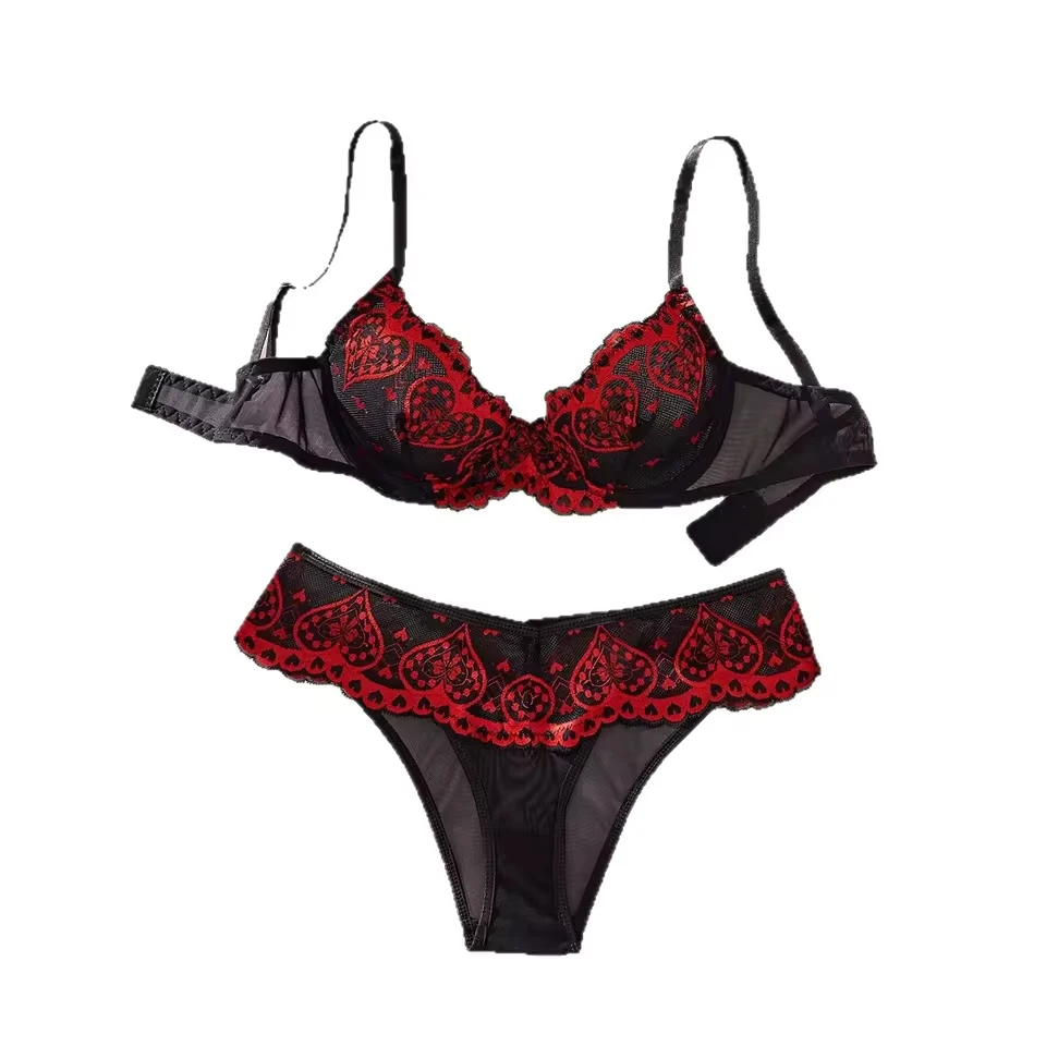 Western Heart Lace Printed Low Rise See Through Bra Panty Womens Valentine Erotic Seductive Underwear Apparel Sexy Lingerie Set
Western Heart Lace Printed Low Rise See Through Bra Panty Womens Valentine Erotic Seductive Underwear Apparel Sexy Lingerie Set