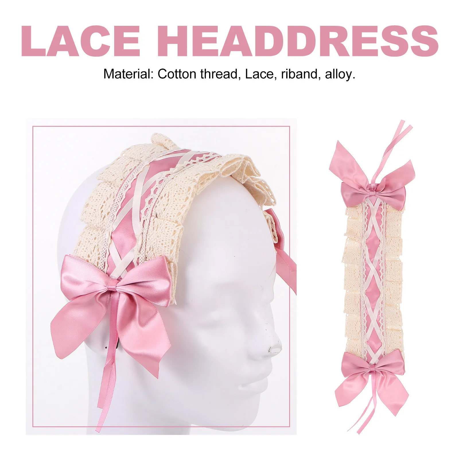 1Pcs Lace Hairband Lolita Bowknot Headband Lightweight Headdress Cosplay Party Photo Prop Hair Accessories
1Pcs Lace Hairband Lolita Bowknot Headband Lightweight Headdress Cosplay Party Photo Prop Hair Accessories