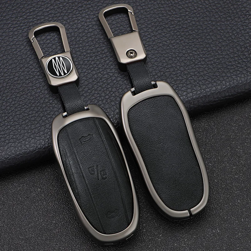 Alloy Leather Car Smart Key Case Cover For Tesla Model X Bag Protector Fob Band Shell Holder Keychain Accessories
Alloy Leather Car Smart Key Case Cover For Tesla Model X Bag Protector Fob Band Shell Holder Keychain Accessories