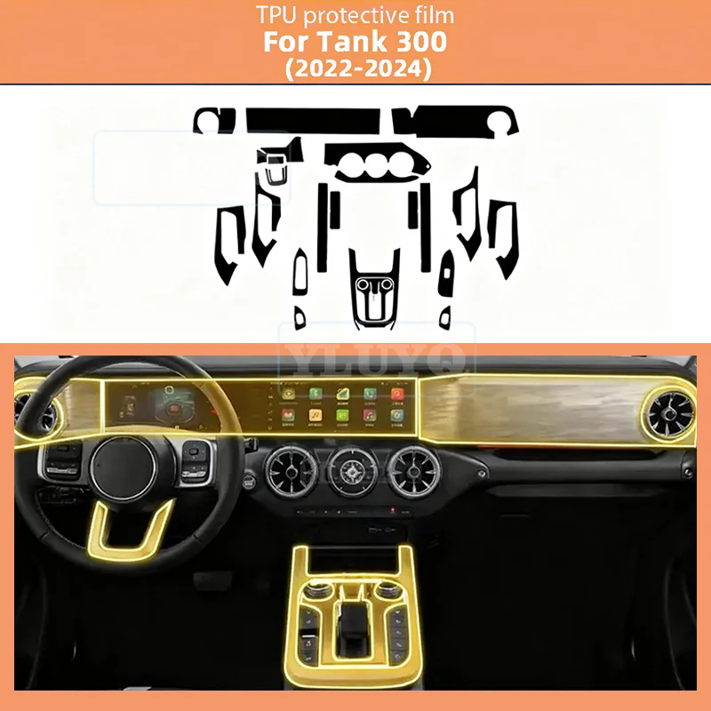 For Tank 300 2022 2023 2024 Car Interior Protection Film Dashboard Screen Gear Shift Transparent Sticker Anti-scratch
For Tank 300 2022 2023 2024 Car Interior Protection Film Dashboard Screen Gear Shift Transparent Sticker Anti-scratch