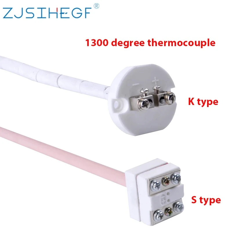 High Temperature K Type S type Thermocouple Sensor for Ceramic Kiln Furnace 2372 Fahrenheit 1300 Degree WRP-100 Thermocouple
High Temperature K Type S type Thermocouple Sensor for Ceramic Kiln Furnace 2372 Fahrenheit 1300 Degree WRP-100 Thermocouple