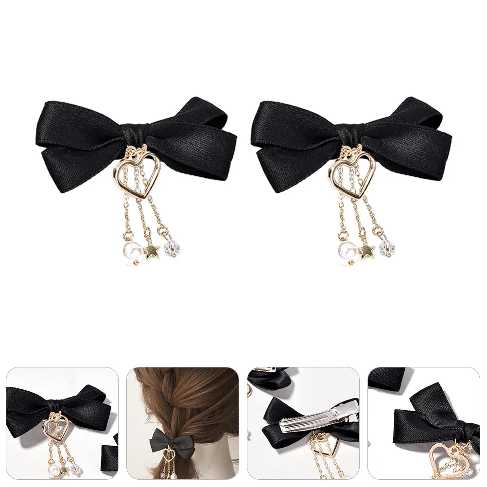 2pcs Girls Bow Hairpin Sweet Tassel Decorated Hair Clip For Women Kids Fashionable Hair Accessories Festival Gift
2pcs Girls Bow Hairpin Sweet Tassel Decorated Hair Clip For Women Kids Fashionable Hair Accessories Festival Gift