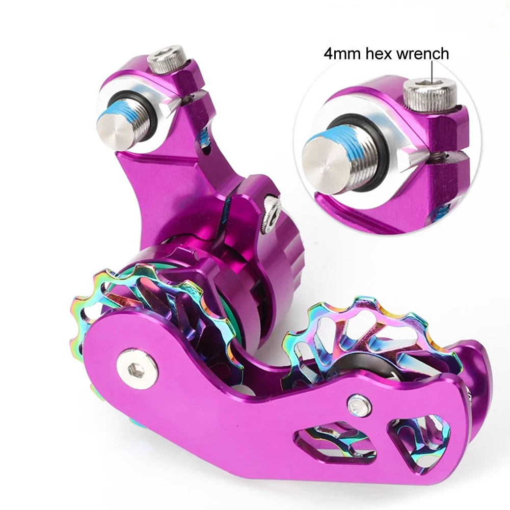 Adjustable Chain Tensioner Single Speed Tensioner Rear Derailleur Hanger Mount Clamp Derailleur Aluminium Alloy Construction
Adjustable Chain Tensioner Single Speed Tensioner Rear Derailleur Hanger Mount Clamp Derailleur Aluminium Alloy Construction
