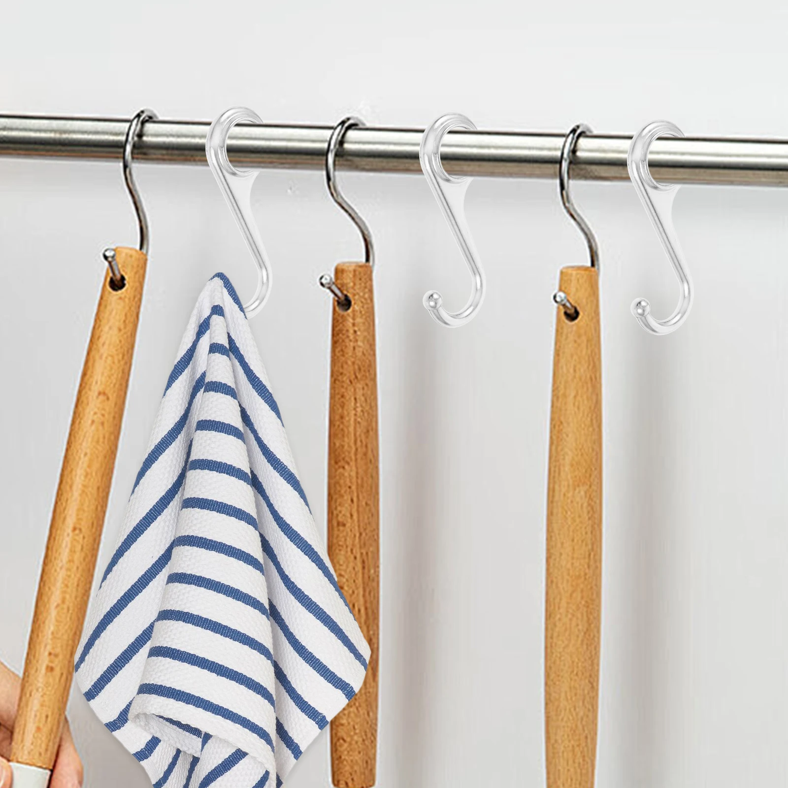5pcs Silver Multipurpose Hooks Metal Hangers Anti-slip Coat Hat Key Holder Kitchen Bathroom Closet Wardrobe Decor Modern Style
5pcs Silver Multipurpose Hooks Metal Hangers Anti-slip Coat Hat Key Holder Kitchen Bathroom Closet Wardrobe Decor Modern Style
