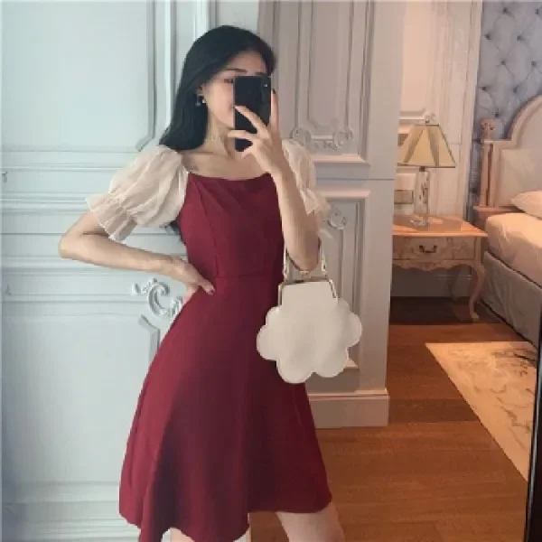 Summer New Chiffon Off-the-shoulder One-line Puff Sleeve Skirt French Women Dress #899 Fashion A-shaped Edition Women's Dress
Summer New Chiffon Off-the-shoulder One-line Puff Sleeve Skirt French Women Dress #899 Fashion A-shaped Edition Women's Dress