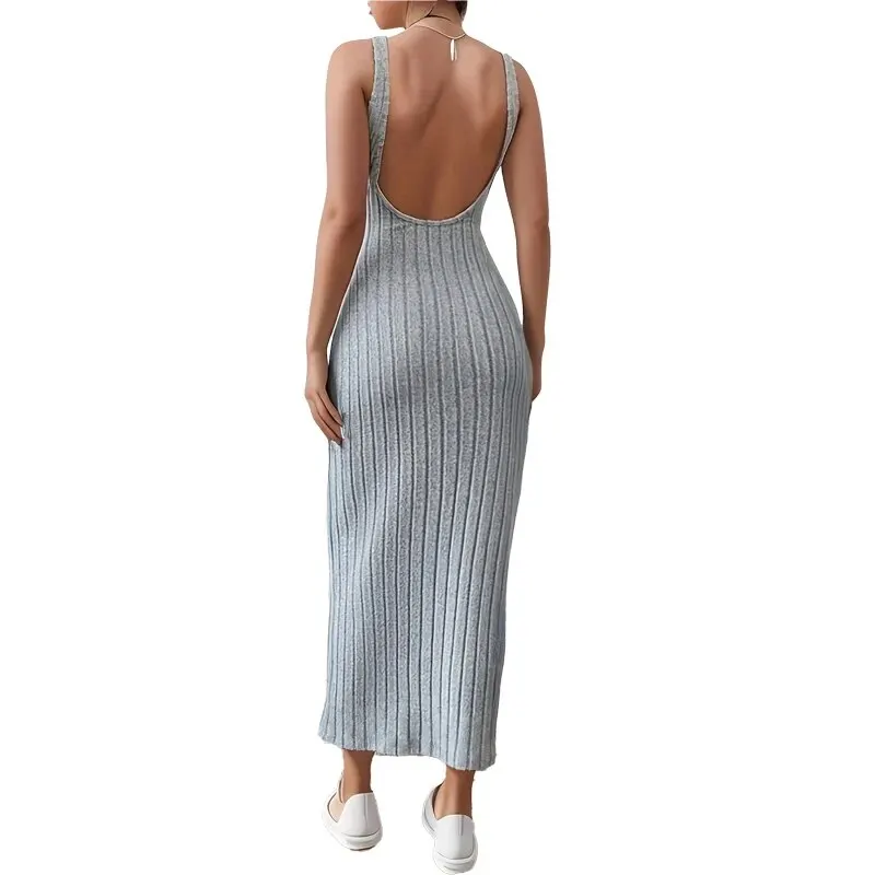 Summer New Style Sleeveless Inner Strap Mid-length Round Neck Backless Knitted Hip One-step Skirt Vest Dress
Summer New Style Sleeveless Inner Strap Mid-length Round Neck Backless Knitted Hip One-step Skirt Vest Dress