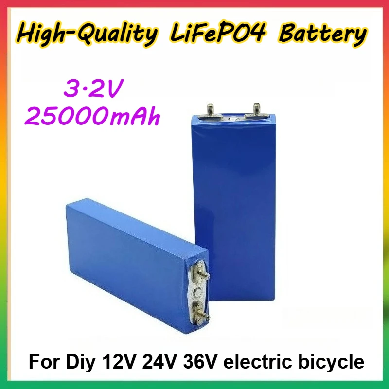 3.2V 25Ah LiFePO4 Battery Cell 25000mAh Li-ion lpega Phosphate Deep Cycles for Diy 12V 24V 36V 48V Solar Energy UPS Power
3.2V 25Ah LiFePO4 Battery Cell 25000mAh Li-ion lpega Phosphate Deep Cycles for Diy 12V 24V 36V 48V Solar Energy UPS Power