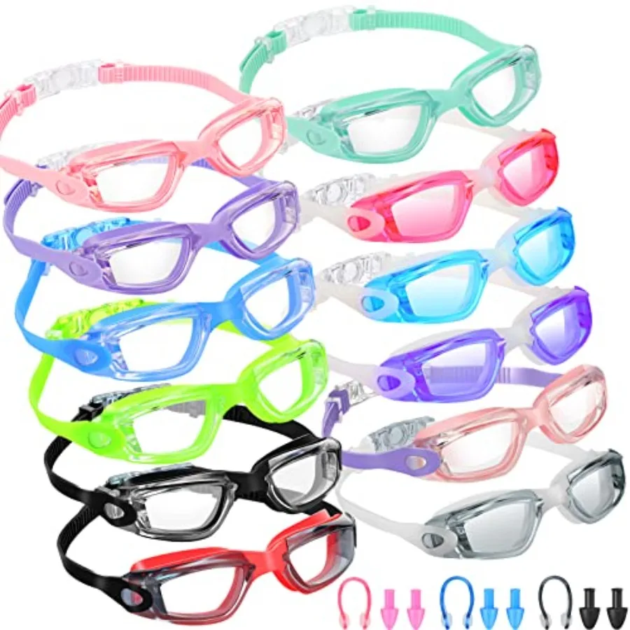 Xuhal 12 Pack Swim Goggles for Adult Anti Fog Swimming Glasses Leak Proof Swim with 12 Waterproof Nose Clips
Xuhal 12 Pack Swim Goggles for Adult Anti Fog Swimming Glasses Leak Proof Swim with 12 Waterproof Nose Clips