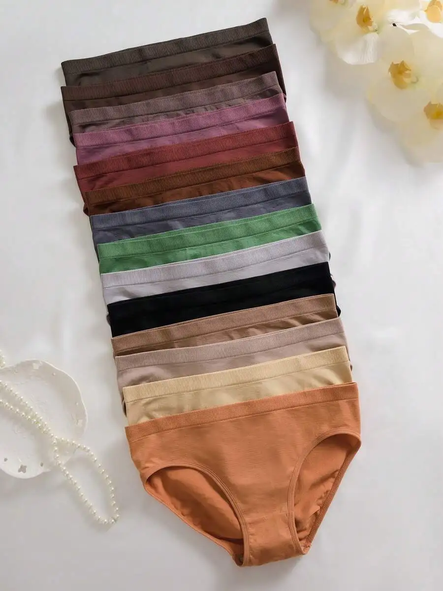 14pcs Seamless Comfortable Briefs For Women Solid Color Underwear
14pcs Seamless Comfortable Briefs For Women Solid Color Underwear