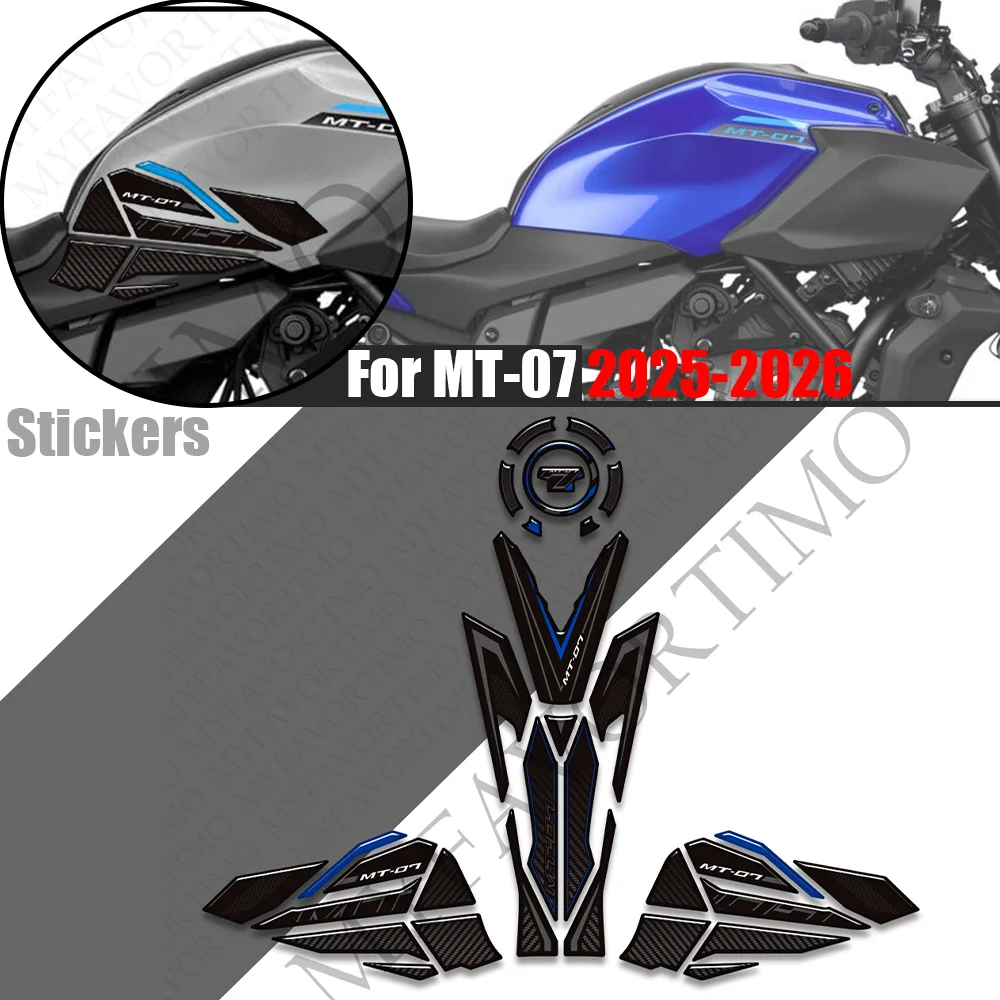 For MT-07 MT07 MT 07 2025-2026 Motorcycle 3D Tank Pad Fuel Cap Knee Protector Fairing Fender Stickers Decals
For MT-07 MT07 MT 07 2025-2026 Motorcycle 3D Tank Pad Fuel Cap Knee Protector Fairing Fender Stickers Decals