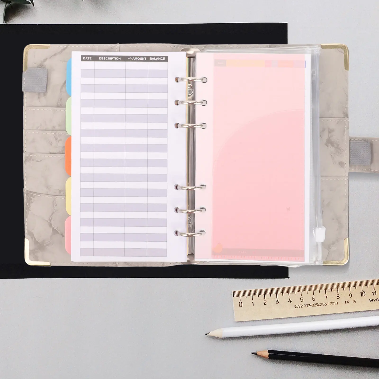 5Pcs Budget Binder Pockets Inserts 6-Hole PP Material Replaceable Loose Leaf Budget Book Accessory Portable Multi-Use Pocket
5Pcs Budget Binder Pockets Inserts 6-Hole PP Material Replaceable Loose Leaf Budget Book Accessory Portable Multi-Use Pocket