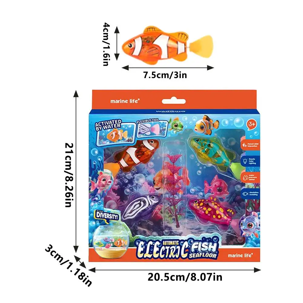 Automatic Electric Fish Toy Water Pet Simulation Sensor Swimming Fish Magical Bathing Play Aquarium Toy for Children Entertainme
Automatic Electric Fish Toy Water Pet Simulation Sensor Swimming Fish Magical Bathing Play Aquarium Toy for Children Entertainme