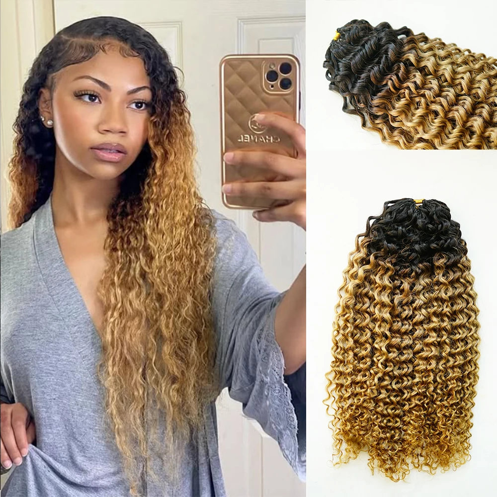 1b27 Highlight Feather Crochet Human Hair Curly Honey Blonde Color Bundles Full Head of Hair Extensions for Women
1b27 Highlight Feather Crochet Human Hair Curly Honey Blonde Color Bundles Full Head of Hair Extensions for Women