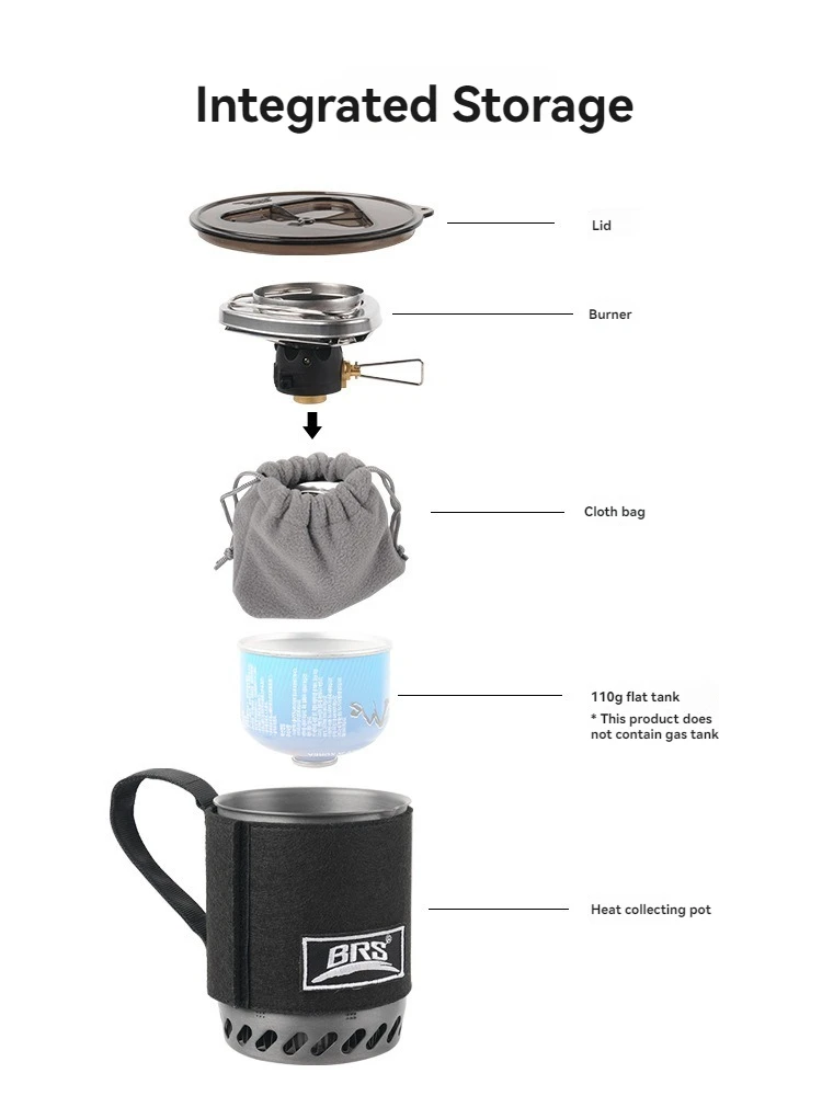 BRS 61 Jet Boil Camping Pot Stove withHeat Exchanger Portable Gas Stove QuickBurn Coffee Cup Furnace BackpackingCamp 2026Burner
BRS 61 Jet Boil Camping Pot Stove withHeat Exchanger Portable Gas Stove QuickBurn Coffee Cup Furnace BackpackingCamp 2026Burner