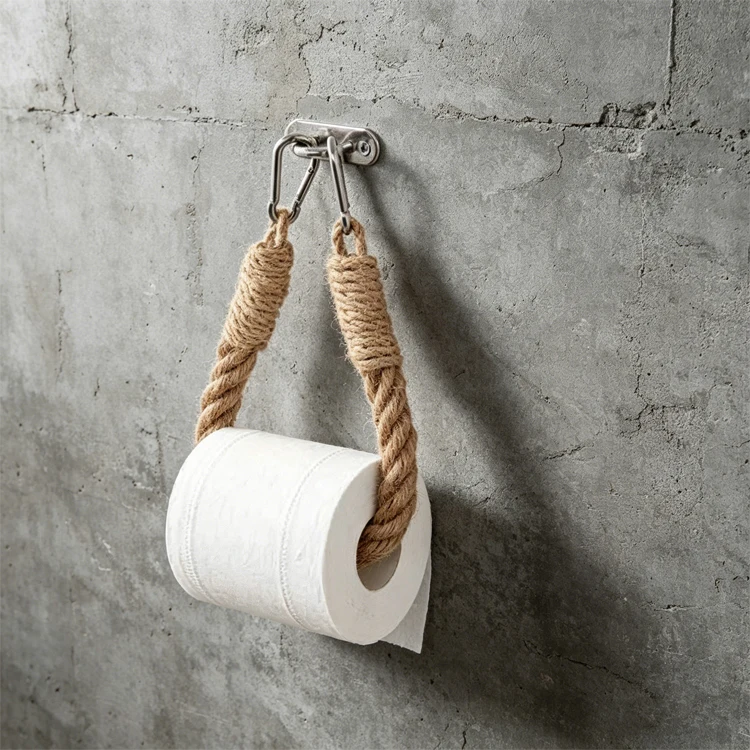 HeMu Multi-use Rope Toilet Paper Holder,Rustic Hemp Rope Wall Mounted Tissue Rack,Industrial Style Towel Hanger for Bathroom/RV
HeMu Multi-use Rope Toilet Paper Holder,Rustic Hemp Rope Wall Mounted Tissue Rack,Industrial Style Towel Hanger for Bathroom/RV
