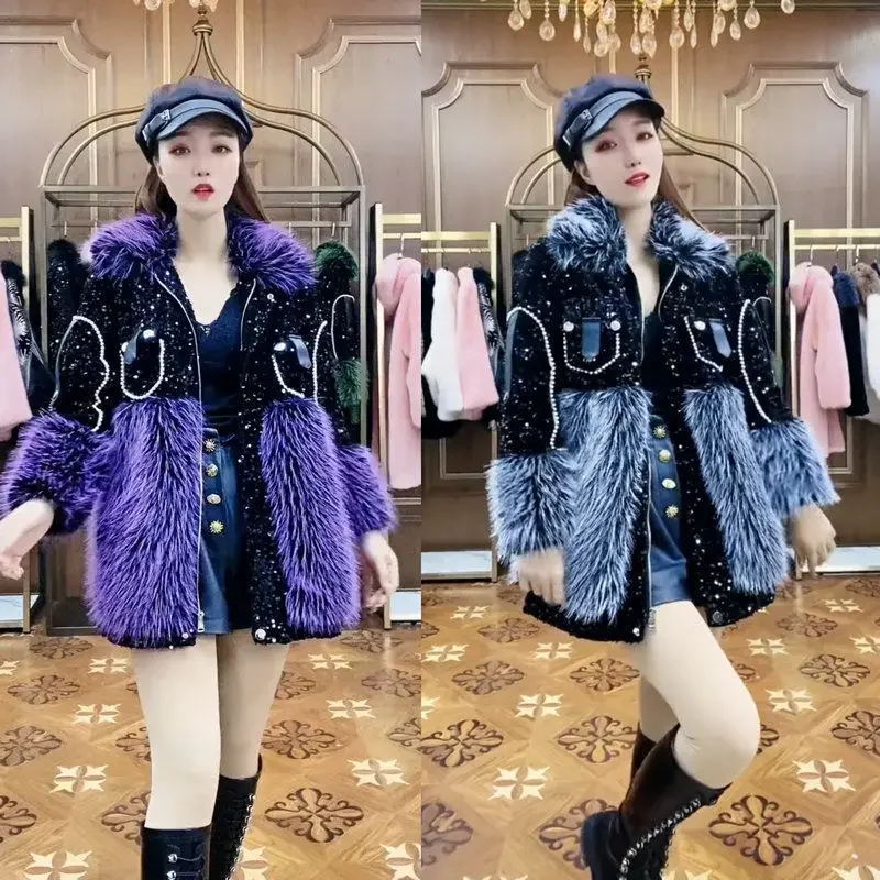 Women Winter Long Teddy Jacket Female Warm Thick Fleece Faux Fur Coat Ladies Plush Teddy Coat Fur Coat Zipper Casual Jacket G200
Women Winter Long Teddy Jacket Female Warm Thick Fleece Faux Fur Coat Ladies Plush Teddy Coat Fur Coat Zipper Casual Jacket G200