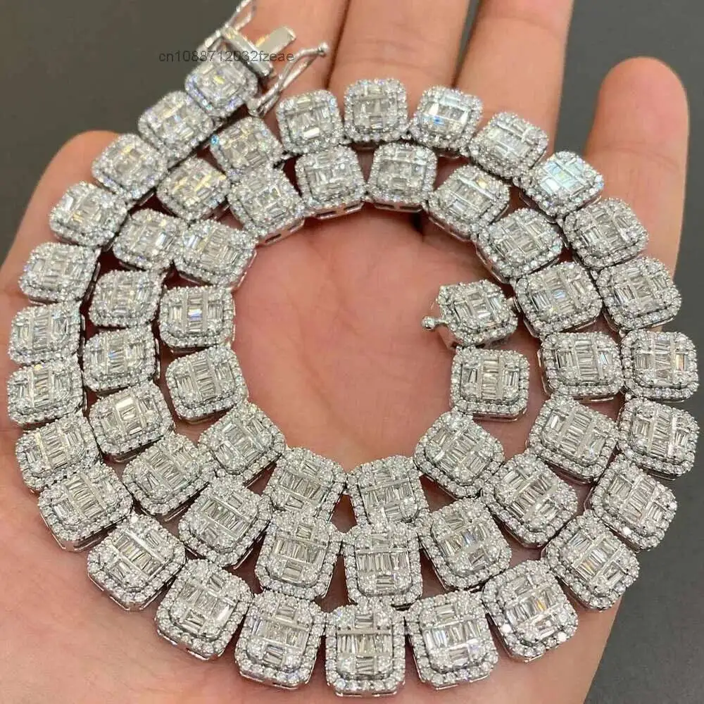 Luxury Luxury Jewelry 925 Sterling Silver Baguette Vvs Moissanite Diamond Iced Out Cuban Chain Link Necklace.
Luxury Luxury Jewelry 925 Sterling Silver Baguette Vvs Moissanite Diamond Iced Out Cuban Chain Link Necklace.