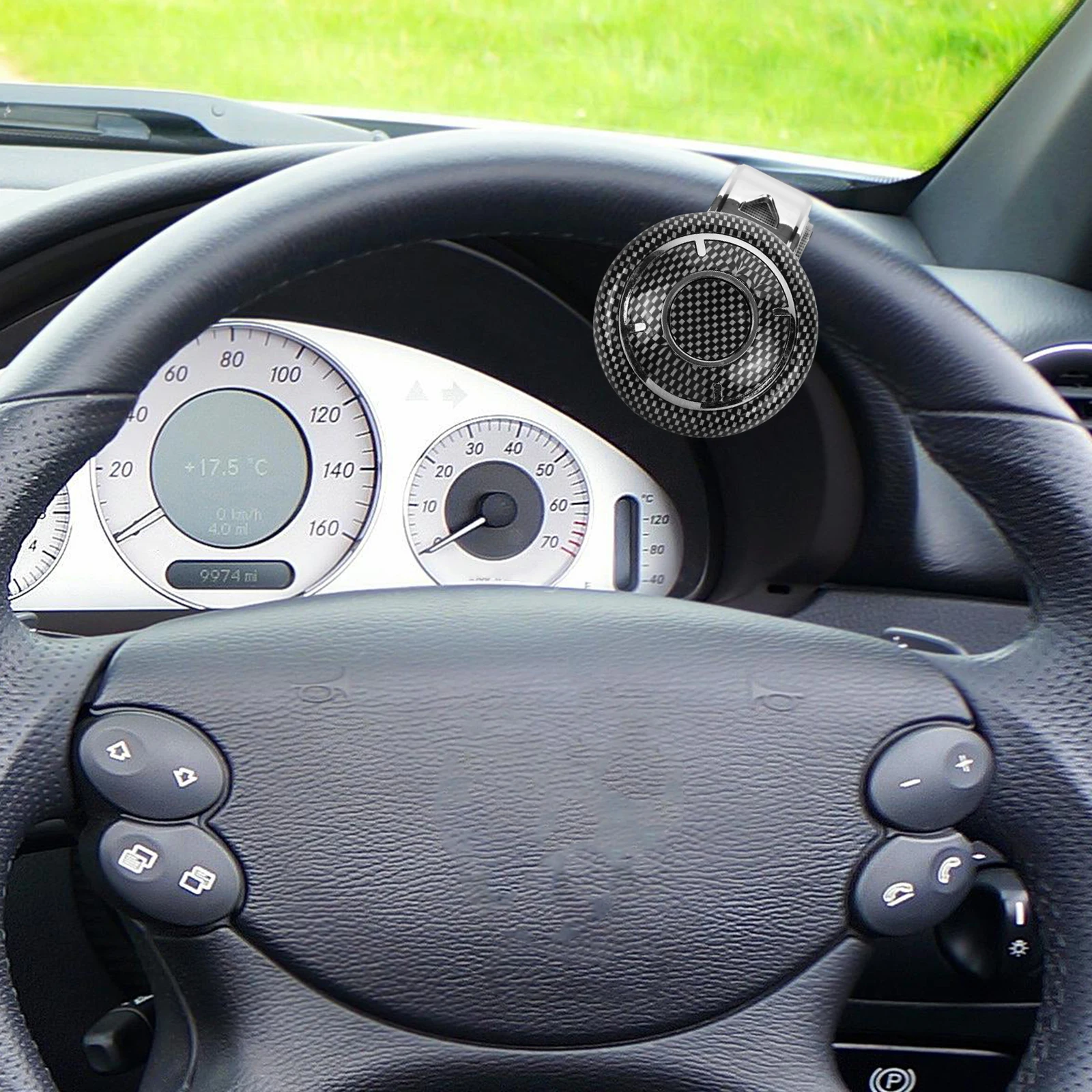 Steering Wheel Knob Carbon Fiber Black Work Saving Booster Speed for Tractor Knob Trucks Driving Accessories
Steering Wheel Knob Carbon Fiber Black Work Saving Booster Speed for Tractor Knob Trucks Driving Accessories