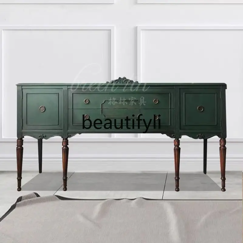 French retro solid wood porch cabinet/American country, decorative cabinet/medieval wall locker
French retro solid wood porch cabinet/American country, decorative cabinet/medieval wall locker