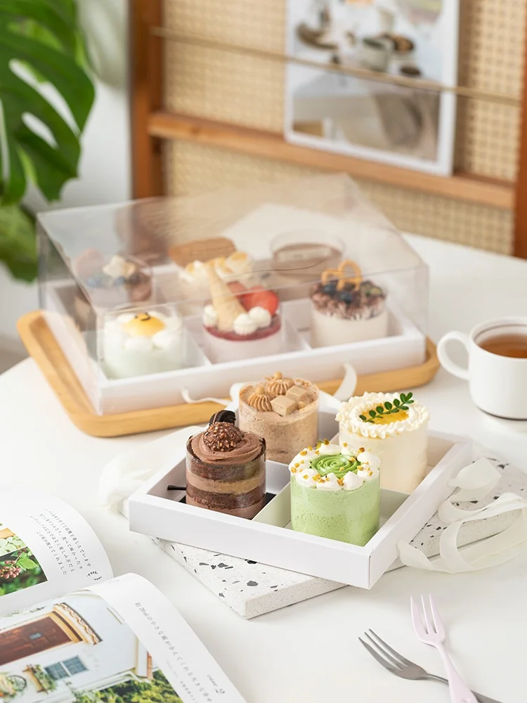 Mousse Cake Cutting Blo Paaging Box Tea Time Baking Dert Four by Six id Combination Paper Cup Picnic Box
Mousse Cake Cutting Blo Paaging Box Tea Time Baking Dert Four by Six id Combination Paper Cup Picnic Box