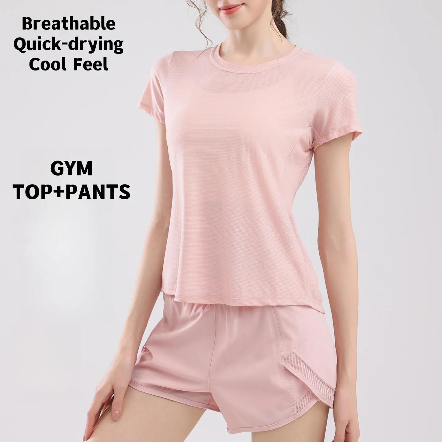 Quick-drying Gym Clothing Sports Short Sleeve T-shirt Women Running Training Breathable Top Solid Color Round Neck Shorts Summer
Quick-drying Gym Clothing Sports Short Sleeve T-shirt Women Running Training Breathable Top Solid Color Round Neck Shorts Summer