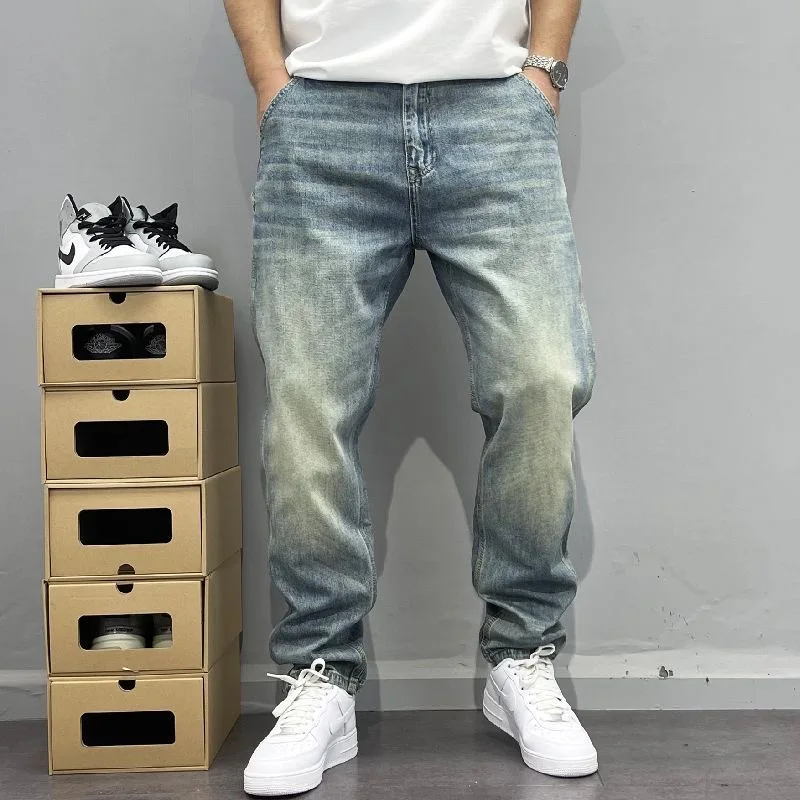 Spring/Autumn Fashion Trendy American Retro Straight Leg Stretch Blue Jeans Men's Casual Loose Sports High Quality Denim Pants
Spring/Autumn Fashion Trendy American Retro Straight Leg Stretch Blue Jeans Men's Casual Loose Sports High Quality Denim Pants