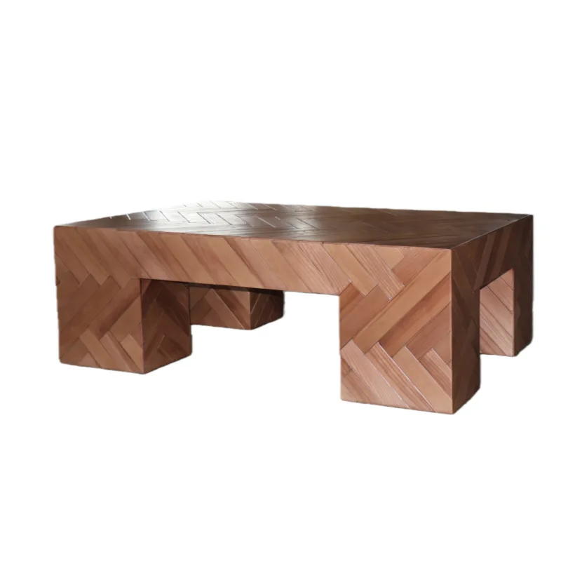 Modern Nordic dining table, solid wood material art wood grain splicing process natural texture leisure hotel coffee table
Modern Nordic dining table, solid wood material art wood grain splicing process natural texture leisure hotel coffee table