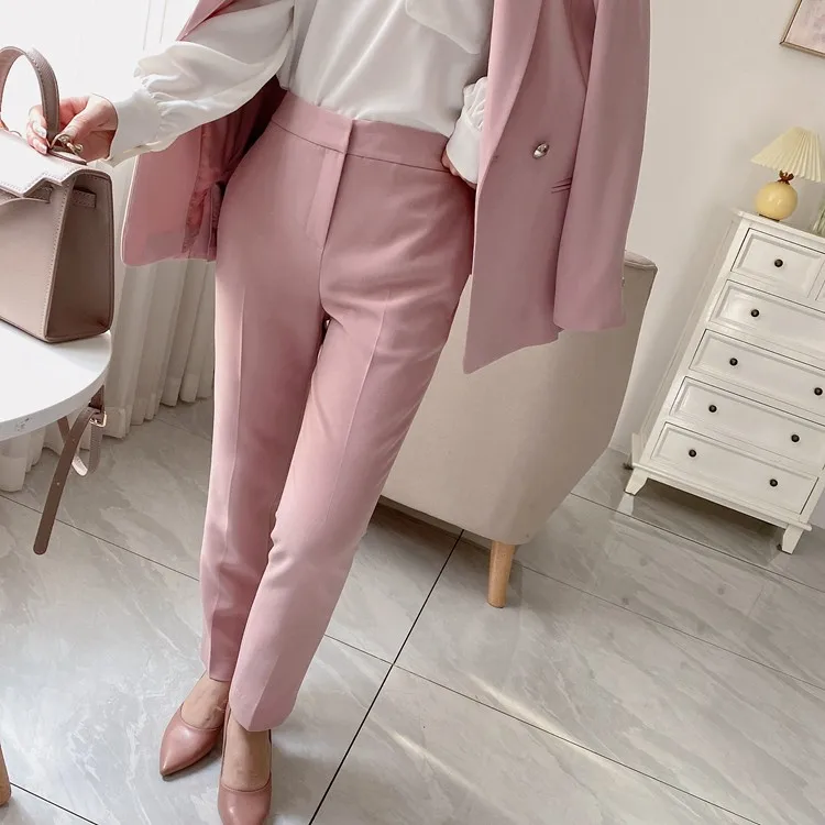 Удобные женские брюки-карандаш с высокой талией, утягивающие, из девяти частей, с металлическими аксессуарами, для повседневной носки, весенняя мода
Удобные женские брюки-карандаш с высокой талией, утягивающие, из девяти частей, с металлическими аксессуарами, для повседневной носки, весенняя мода