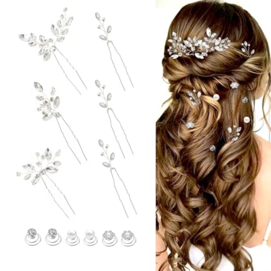 12 Pieces Hair Accessories for Women Pearl Crystal Bridal Hair Pins Wedding HairPieces for Brides Vintage Decorations Bride Bri
12 Pieces Hair Accessories for Women Pearl Crystal Bridal Hair Pins Wedding HairPieces for Brides Vintage Decorations Bride Bri