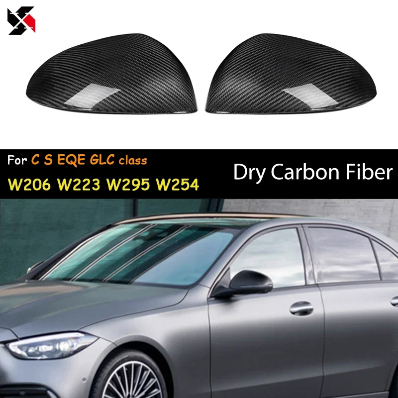 OEM style Dry Carbon Fiber Car Side Wing Mirror Cover for Mercedes C S EQE GLC Class W206 W223 W295 W254 1 Pair Replacement Caps
OEM style Dry Carbon Fiber Car Side Wing Mirror Cover for Mercedes C S EQE GLC Class W206 W223 W295 W254 1 Pair Replacement Caps
