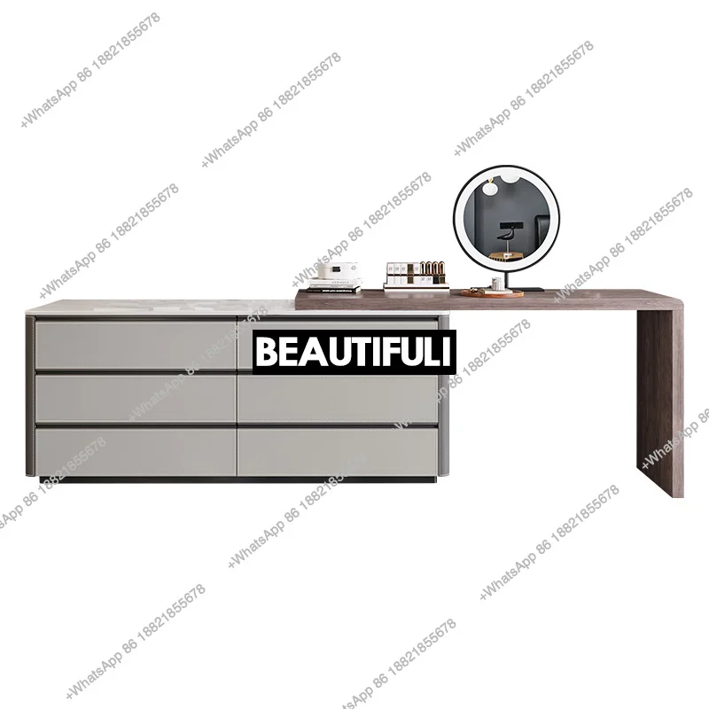 Dresser modern simple integrated retractable saddle leather solid wood bedside cabinet
Dresser modern simple integrated retractable saddle leather solid wood bedside cabinet